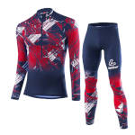 Löffler Cross-country ski suit WorldCup 2024 dark blue / red (kids)